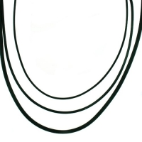 Necklace Black Rubber Cord Set 3 For Pendant 1mm, 1.5mm, 3mm Diameter 18 SALE