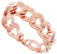 Rose Gold Plated Chain Bracelet Chunky Double Link