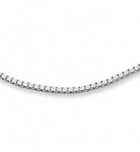 20 1mm Silver Plated Box Chain Necklace - Italian Style Shimmering High Polish