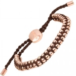 Heirloom Finds Namaste Rose Gold Beaded Braid Friendship Bracelet