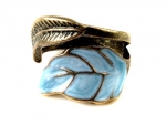 Vintage Style Women's Elegant Enamel Unique Leaves Ring