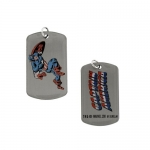 Captain America in Action Dog Tag Necklace