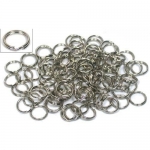 100 Nickel Plated Split Ring Chain Parts Findings 6mm