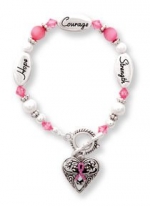 Breast Cancer Awareness Silver & Crystal Expressively Yours Bracelet