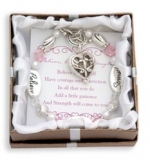 Believe, Courage, Strength Silver & Crystal Expressively Yours Bracelet