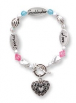 Granddaughter Silver & Crystal Expressively Yours Bracelet