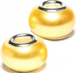 Golden Yellow Charm Bead - Fits Pandora/troll Bracelets