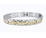 Stainless Steel 18K Gold Plated Bracelet 8.25