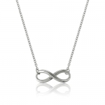 Sterling Silver 16 + 2 Extension Infinity Figure 8 Necklace