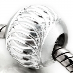 Pugster Pattern Aluminum Beads Fit Pandora Chamilia Biagi Charm Bracelet