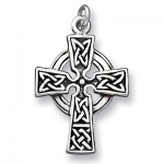 Sterling Silver Antiqued Celtic Cross