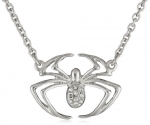 Marvel Comics Spider-Man Crystal Spider Pendant Necklace, 18