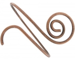 Copper Ox Plated Metal Upper Arm Bracelet Spiral Cuff Scroll Made In Usa
