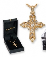 DR - Designer Inspired Sistine Silver Crystal Cross Necklace in Gift Box
