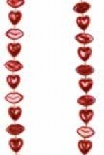 Valentine Heart Necklace Party Accessory (1 count) (1/Card)