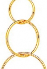 14K Yellow Gold Triple Ring Dangle Earrings Jewelry