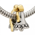 Pugster Bell Gold Bow Holiday Beads Fit Pandora Chamilia Biagi Charm & Bracelet