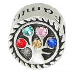 Windsor Sterling Colorful Swarovski Crystal Tree Of Life Family Beads Fit Pandora Charms Bracelet