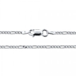 Sterling Silver 925 Figaro Chain Necklace 24 Inch - Nickel Free, Valentine's Day Gift