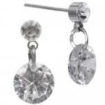 Classic Royal Style Diamond Cubic Zirconia Drop Earrings