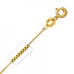10k Yellow Gold 18 Inch X .6 mm Box Chain Necklace - O Ring Clasp - JewelryWeb