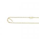 10k 1.5mm Yellow Gold Adjustable Sparkle Chain Necklace - 22 Inch - JewelryWeb