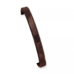 Stls Steel Wire Mesh Coffee Color IP-plated Cuff Bracelet - JewelryWeb