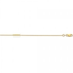 Solid 14k Yellow Gold 0.6mm 18 Box Chain with Lobster Claw - JewelryWeb
