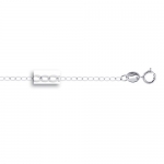 14k 16 White Gold 1.7mm Piatto Chain Necklace - O Ring Closure - JewelryWeb