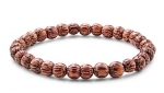 Stretchable Organic Wooden Bracelet - Light Brown - Bead Diameter : 6mm - Length : One size fits all
