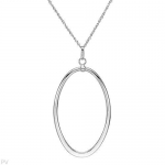 Necklace Made of 14K White Gold Length 18in