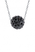 Authentic Black Diamond Color Crystals , Includes Sterling Silver Chain 18 Inches Rolo. Now At Our Lowest Price Ever but Only for a Limited Time!