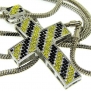 Men's new silver plated cross chain necklace bling