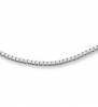18 inches 2mm Box Chain Necklace - Italian Style Silver Plated High Polish