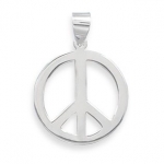 Sterling Silver Polished Peace Symbol Pendant Charm