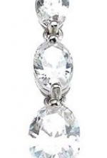Classic Style Sterling Silver Cubic Zirconia CZ Journey Pendant Necklace with 18 inch Chain
