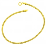 10 Karat Yellow Gold 1.9-mm Diamond-cut Lite Curb Link Bracelet (7 Inch)