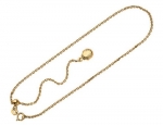 Seashell Anklet in 14K Yellow Gold 1.5mm (Adjustable up to 11 Inches)