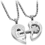 Stainless Steel Key To My Heart I LOVE YOU Couples Necklaces 20