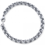 Cool and Classy: Mens Stainless Steel Rolo Link Bracelet