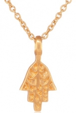 Satya Jewelry Gilded Protection 24K Yellow Gold Pendant Necklace