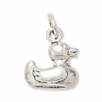 Sterling Silver Rubber Duck Charm