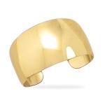 14 Karat Gold Plated Brass Graduated Domed Cuff Bracelet