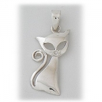 Sterling Silver Cat Pendant of Genuine High Quality .925 Sterling Silver
