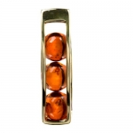 14k Gold and Baltic Honey Amber Cage Slider