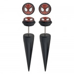 Marvel Comics Spider-Man Stainless Steel Faux Plug Tapers 18g 5/16