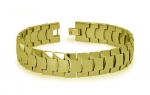 Gold Plated Tungsten Men's Bracelet 16 mm Wide
