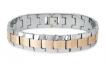 Two Tone Rose Gold Plated Tungsten Carbide Bracelet 8.5