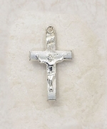 Silver-plated Crucifix Cross -- 1 H, 18 L Chain