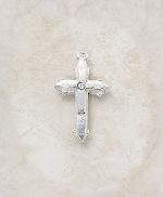 Silver-plated Cross with Stone
